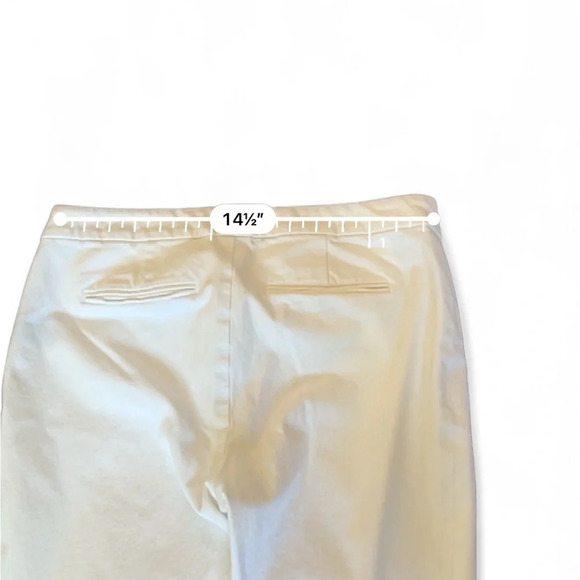 Lauren Ralph Lauren white stretch ankle trouser with back pockets size 8 petite - Picture 6 of 7